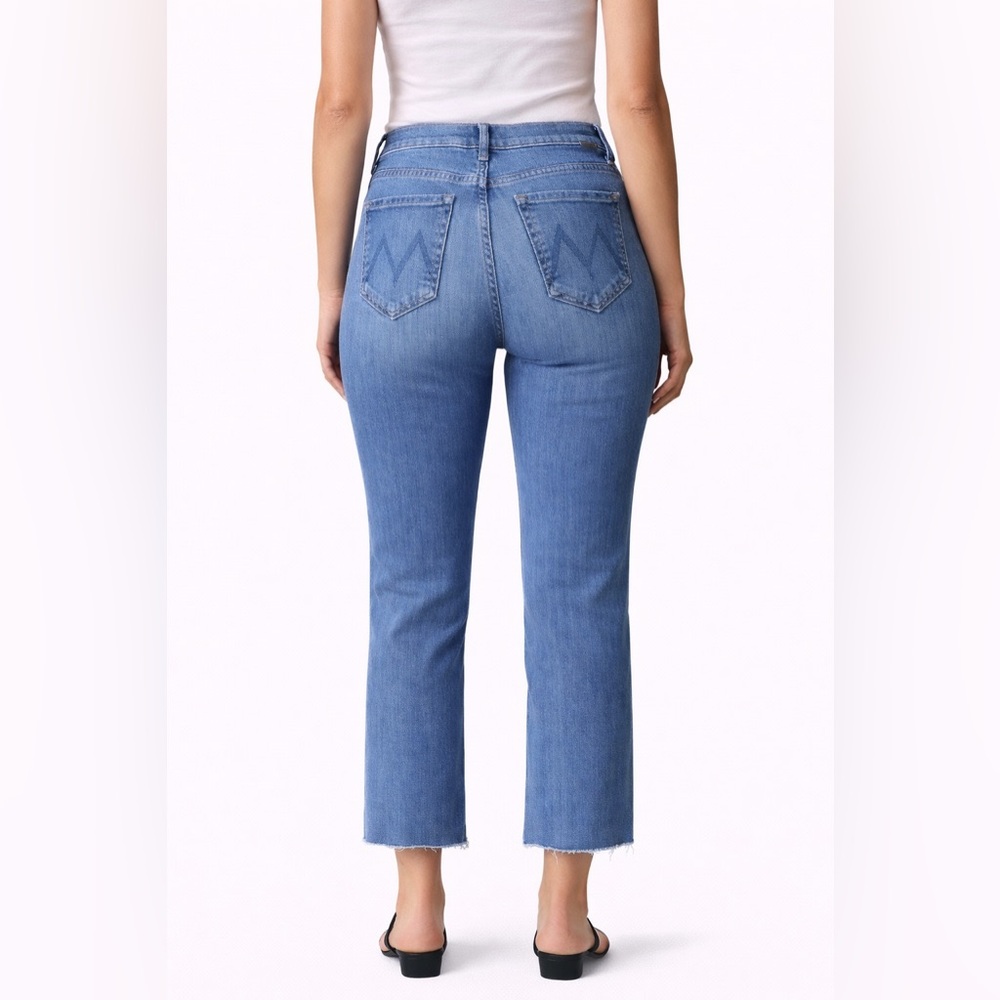 MOTHER The Insider Crop in Light Blue